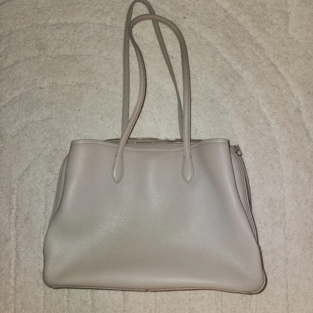 Quince Italian Leather Triple Compartment Work Tote EUC - Picture 7 of 9